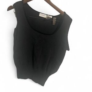 Women's Deadstock Black sleeveless knit‎ top by Villager SIZE LARGE